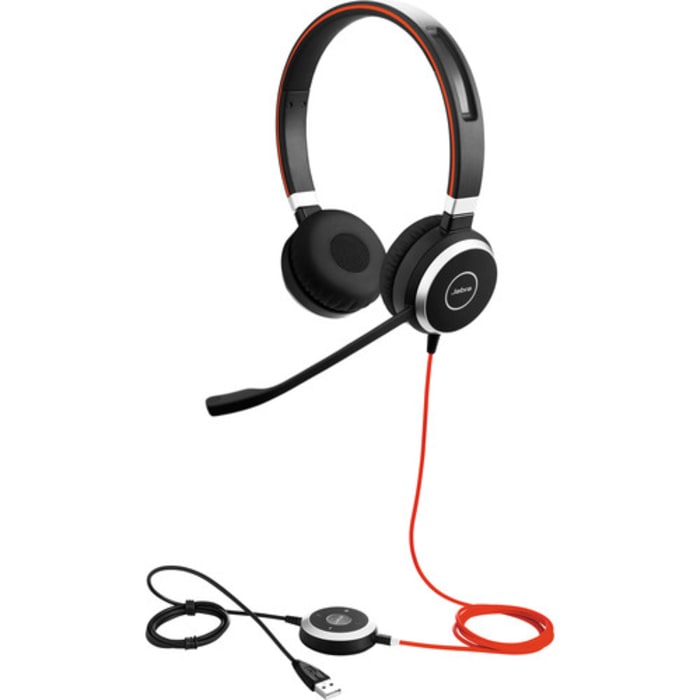 Jabra Evolve 40 UC Stereo Black Wired USB A Jack Plug On Ear Headset