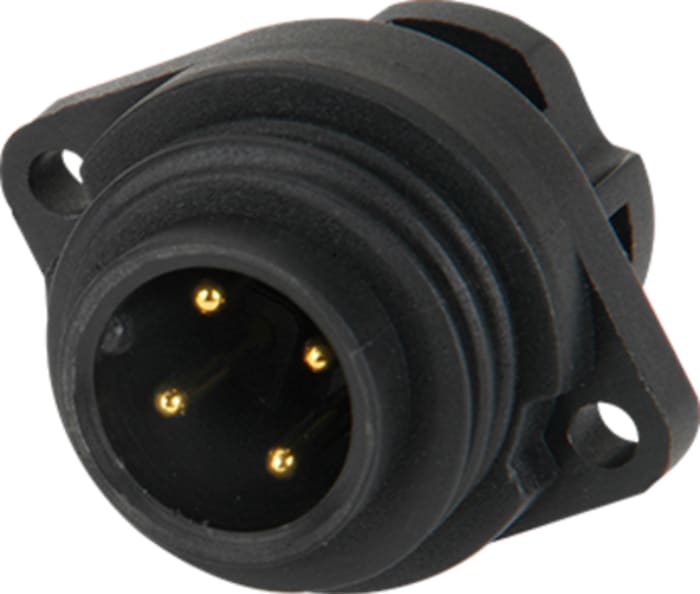 RS PRO Circular Connector, 4 Contacts, Panel Mount, Male, IP67