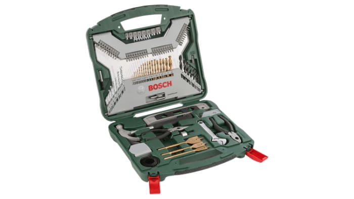 2607019331 Bosch Bosch 103 Piece Twist Drill Bit Set for Multi Material 10mm Max 1mm Min Titanium Bits 210 7414 RS Components