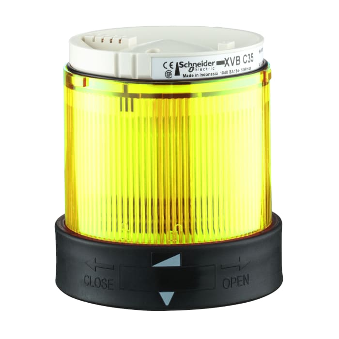 Schneider Electric Harmony XVBC Series Yellow Steady Effect Beacon Unit, 24 V, LED Bulb, AC, DC
