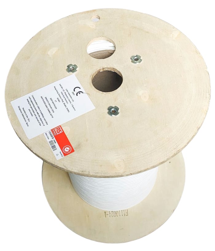 RS PRO, 100m Cat7a, White, S/FTP Shielded, Unterminated LSZH Sheath