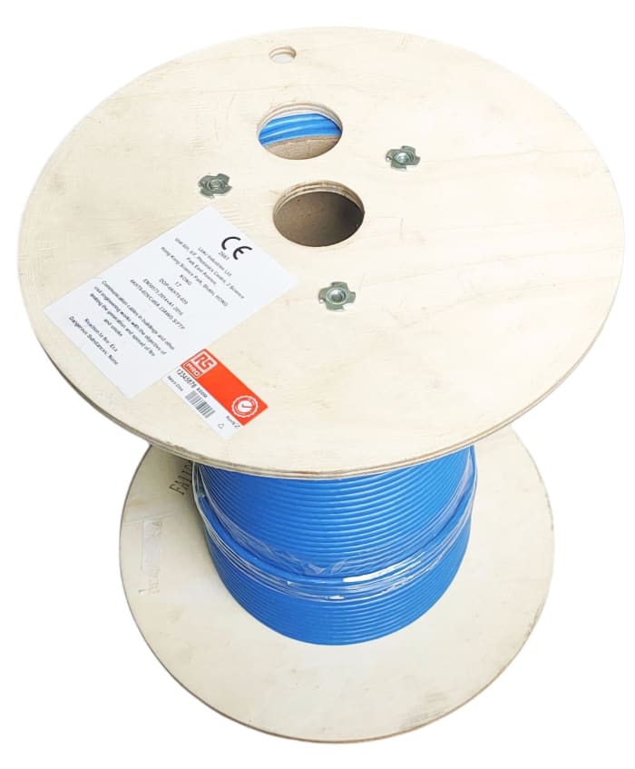 Câble Ethernet RS PRO catégorie 7a, S/FTP, Bleu, Longueur 100m LSZH, Sans terminaison LSZH