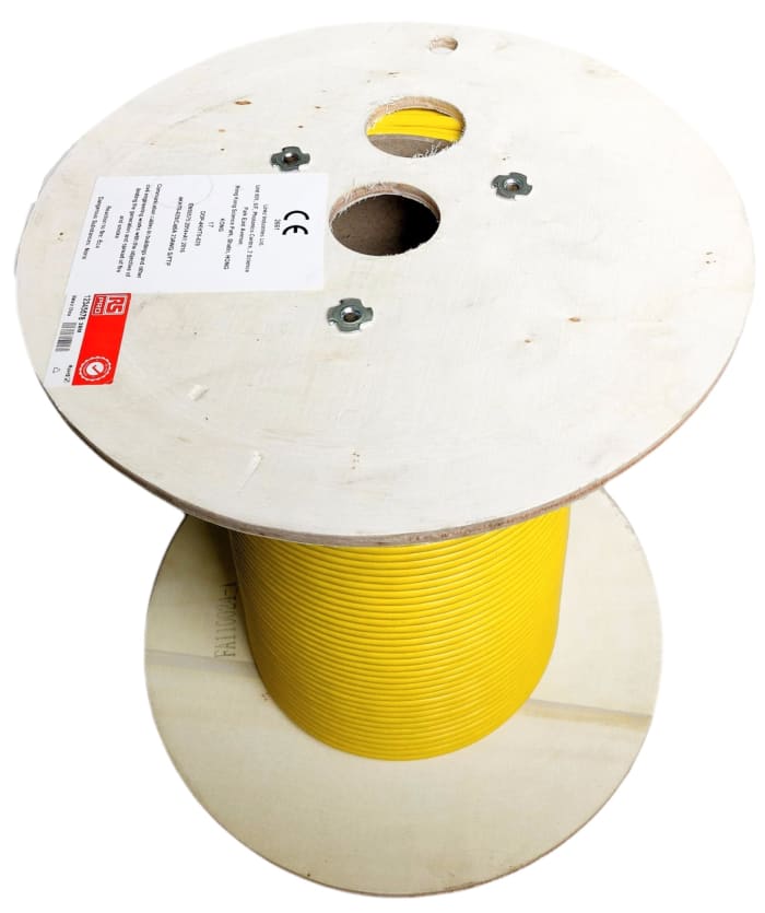Câble Ethernet RS PRO catégorie 7a, S/FTP, Jaune, Longueur 100m LSZH, Sans terminaison LSZH
