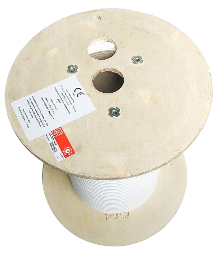 RS PRO, 100m Cat7, White, S/FTP Shielded, Unterminated LSZH Sheath