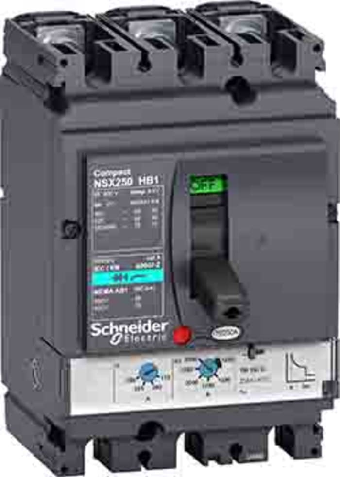 Schneider Electric, Compact MCCB 3P 160A, Breaking Capacity 75 kA, Fixed Mount