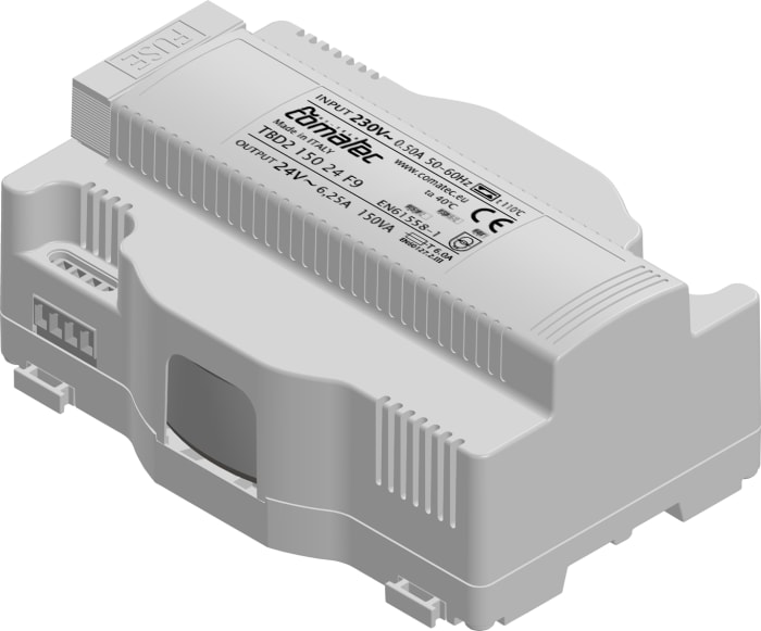 Transformateur rail DIN Comatec, Vin 230V c.a., Vout 24V c.a., 150VA