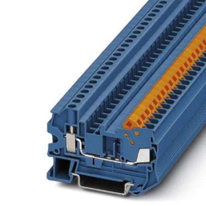 Phoenix Contact 3206542 5, QTCU 2 Series Blue, 0.5 → 2.5mm², Screw Termination, ATEX