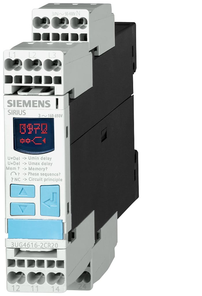 Siemens Phase Monitoring Relay, 3 Phase, DPDT