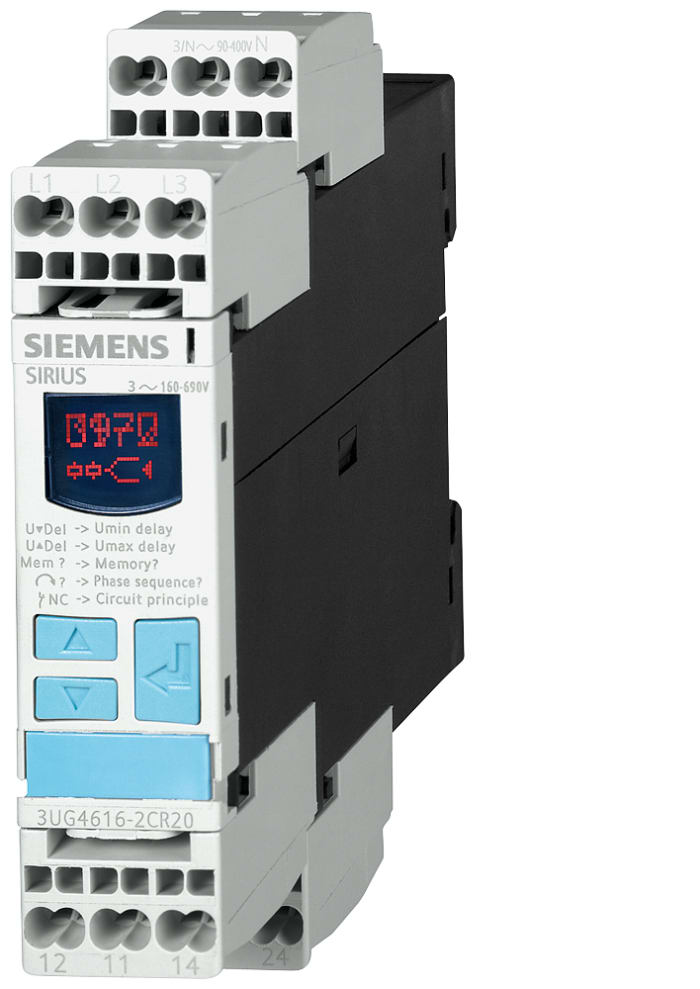 Siemens Phase Monitoring Relay, 3 Phase, DPDT