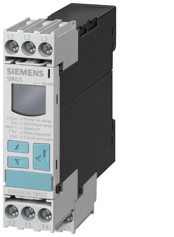 Siemens Phase Monitoring Relay, 3 Phase, DPDT