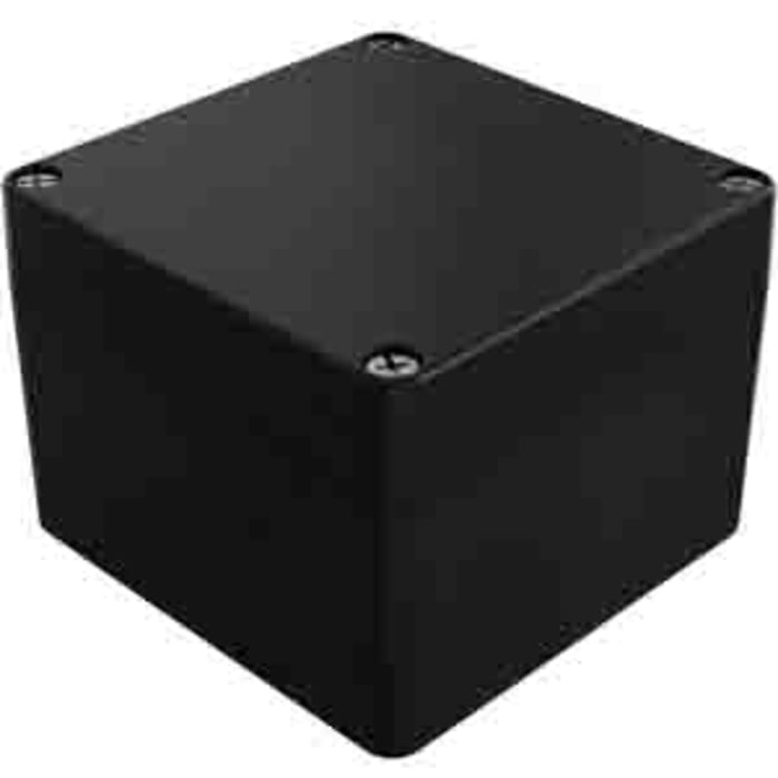 RS PRO Black Fibreglass Reinforced Polyester Enclosure, IP66, IK09, Black Lid, 91 x 122 x 120mm