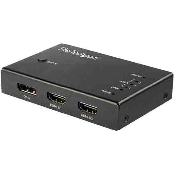 StarTech.com 4 Port 2 Input 1 Output DisplayPort, HDMI Switch 4096x2160