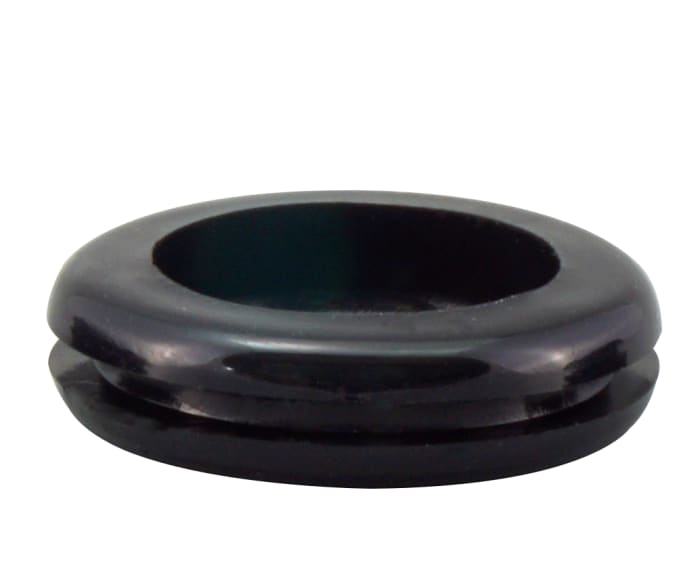 RS PRO Black PVC 20.1mm Cable Grommet for Maximum of 15.5mm Cable Dia.