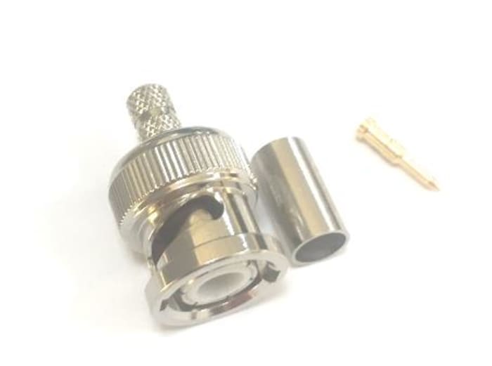 RS PRO, Plug Cable Mount BNC Connector, 75Ω, Crimp Termination, Straight Body