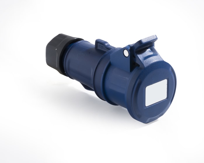 RS PRO IP44 Blue Cable Mount 2P + E Industrial Power Socket, Rated At 32A, 200 → 250 V