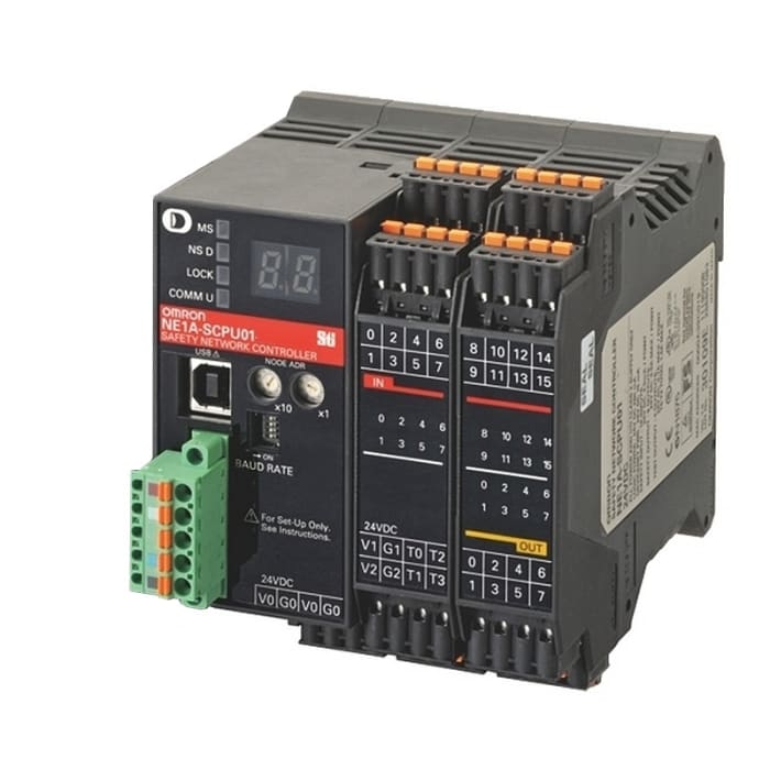Controlador de seguridad Omron NE1A, 16 E/8 S, 24 V