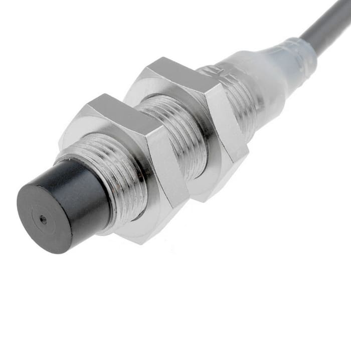 Omron Threaded Barrel Proximity Sensor, M12, 8 mm Detection, 12 → 24 V