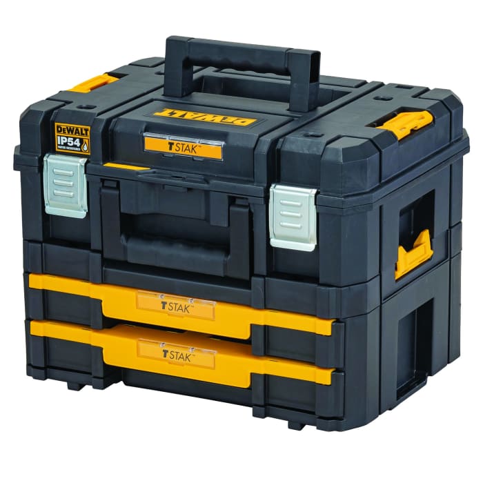 DeWALT TSTAK Combo Kit 2 drawers Plastic Tool Box, 440 x 440 x 337mm