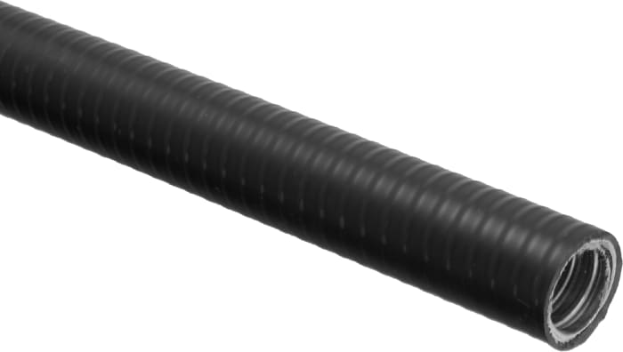 RS PRO Flexible Conduit, 32mm Nominal Diameter, Galvanised Steel, Black
