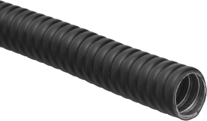 RS PRO Flexible Conduit, 20mm Nominal Diameter, Galvanised Steel, Black