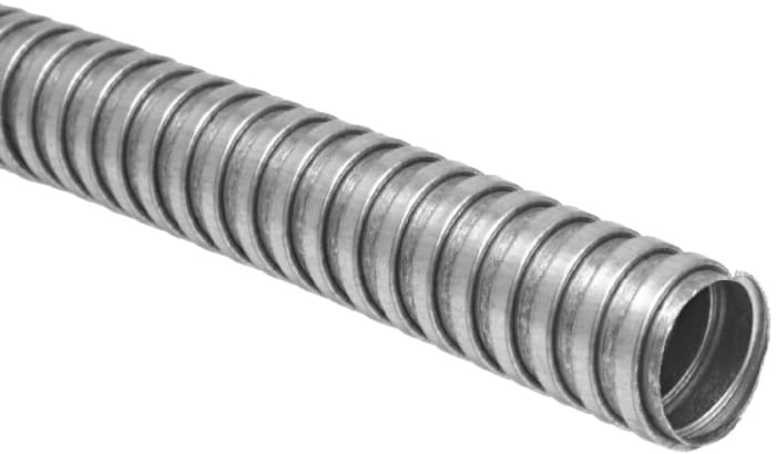 RS PRO Flexible Conduit, 25mm Nominal Diameter, Galvanised Steel, Self Colour