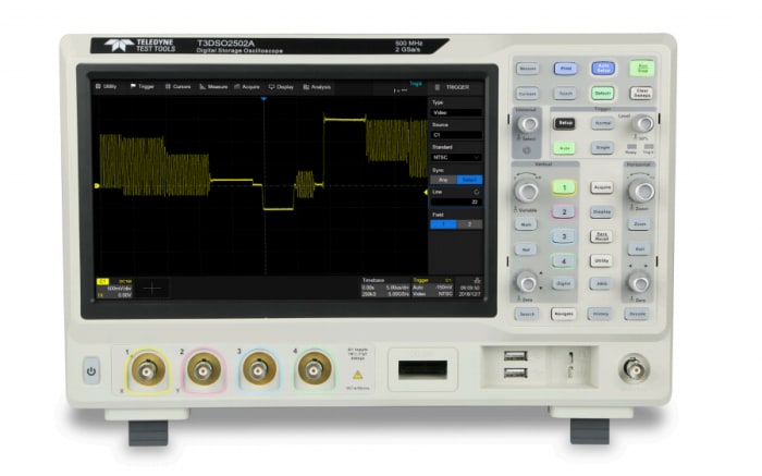 Osciloskop, řada: T3DSO2000A T3DSO2104A stolní 100MHz 200Mpts 4 analogové kanály Teledyne LeCroy