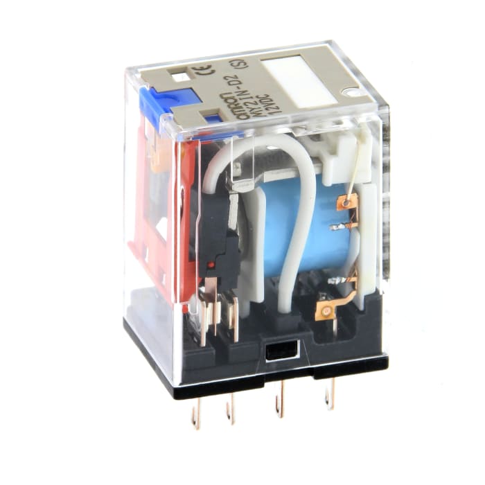 Relé de potencia sin enclavamiento Omron MY2IN de 2 polos, DPDT, bobina 110V dc, 7A, enchufable