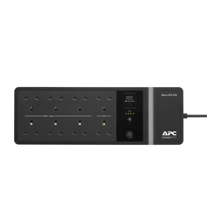Fuente de alimentación ininterrumpida Back-UPS, 650VA, 400W, 230V, 8 salidas, montaje independiente, alim. 230V
