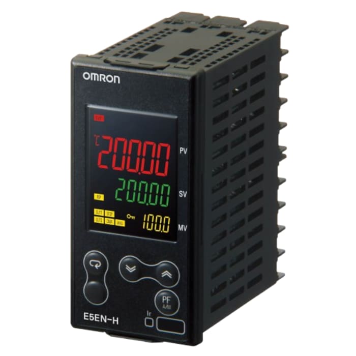 Omron E5EN Panel Mount PID Temperature Controller, 48 x 48mm 4 Input, 4 Output Position-proportional <BR/>relay output,