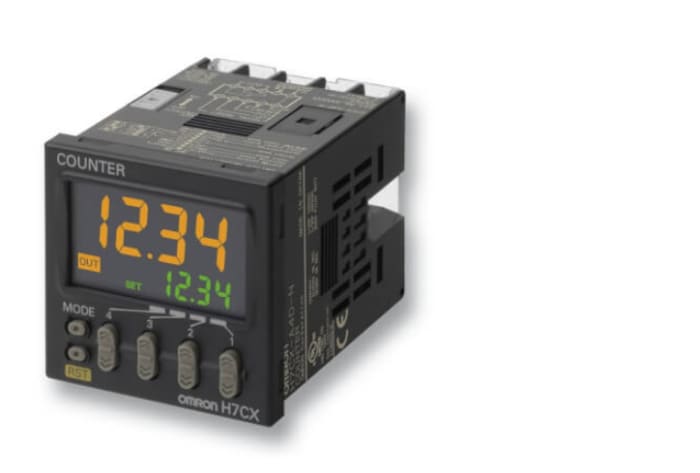 Contador Omron con display LCD transmisivo negativo de 7 segmentos de 4 dígitos, 24 V dc