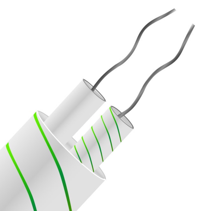 RS PRO Type K Thermocouple Cable/Wire, 10m, Unscreened, Glass Fibre Insulation, +350°C Max, 7/0.2mm