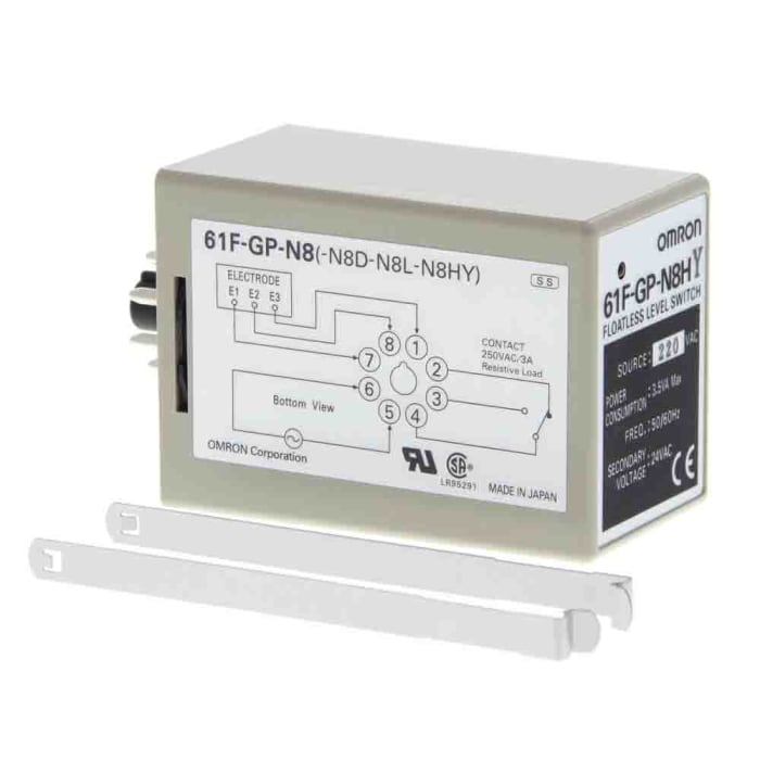 Omron 61F-GP Series Conductive Level Controller - DIN Rail, 220 V 3 voltage Input Relay