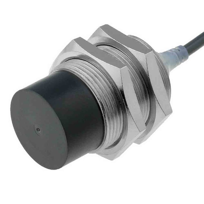 Omron Inductive Threaded Barrel Proximity Sensor, M30, 20 mm Detection, NPN NO, 12 → 24 V dc