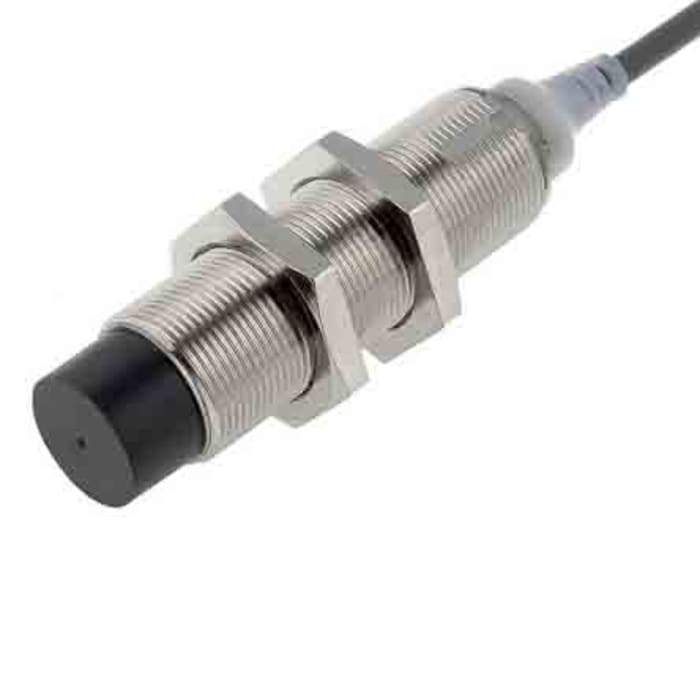 Omron Inductive Threaded Barrel Proximity Sensor, M18, 16 mm Detection, PNP NO, 12 → 24 V dc