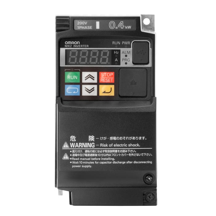 Variador de frecuencia Omron serie 3G3MX2, 0,2 kW, 230 V ac, 1 fase, 1,6 A, 580Hz, IP20, CompoNet, DeviceNet, EtherCAT,