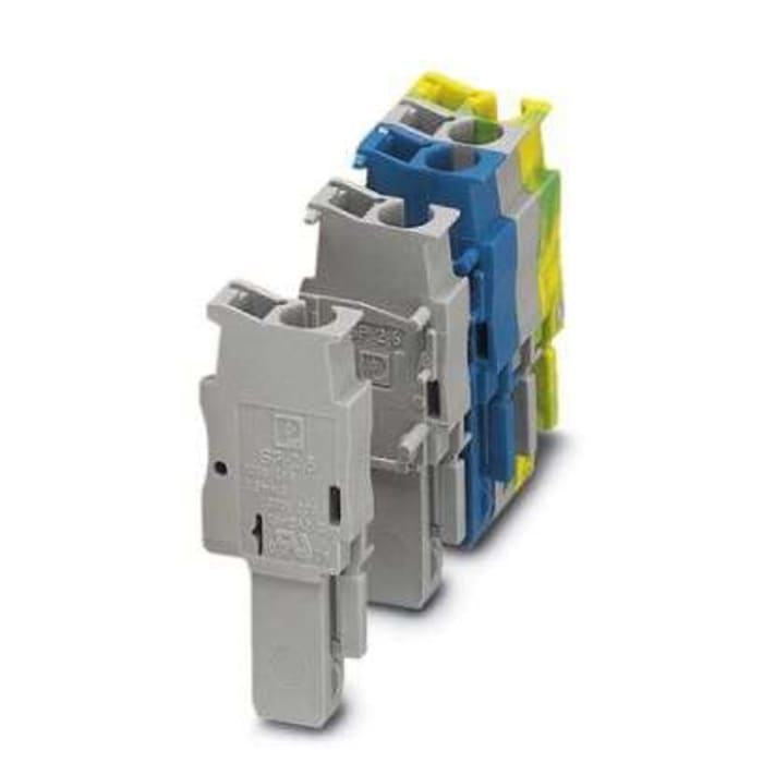 Phoenix Contact SP Series SP 2,5/ 1-M OG Terminal Plug, 1-Way, 24A, 12-28 AWG Wire, Spring Cage Termination