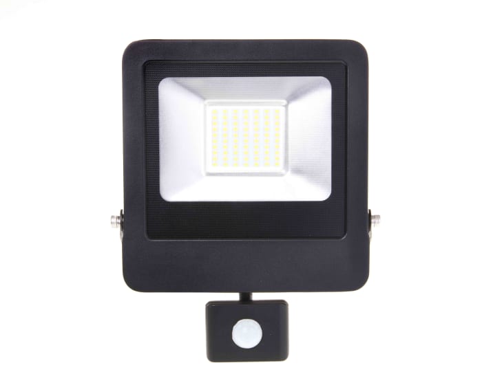 RS PRO, Security Floodlight, 60 LED, 50 W, 4600 lm, IP65 PIR, 220 → 240 V ac