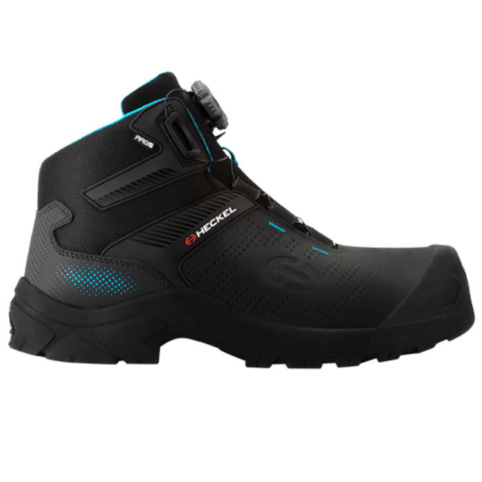 Heckel MACSOLE ADVENTURE 3.0 Black, Blue Composite Toe Capped Men's Ankle Safety Boots 9, EU 43 EN ISO 20345:2011