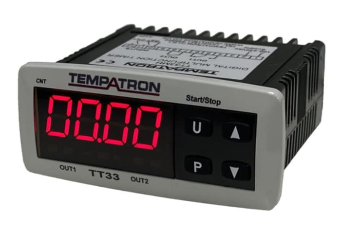 Temporizador multifunción Tempatron TT33, 24V ac, 2 contactos, SPST, tempo. 0.01 → 99.99s