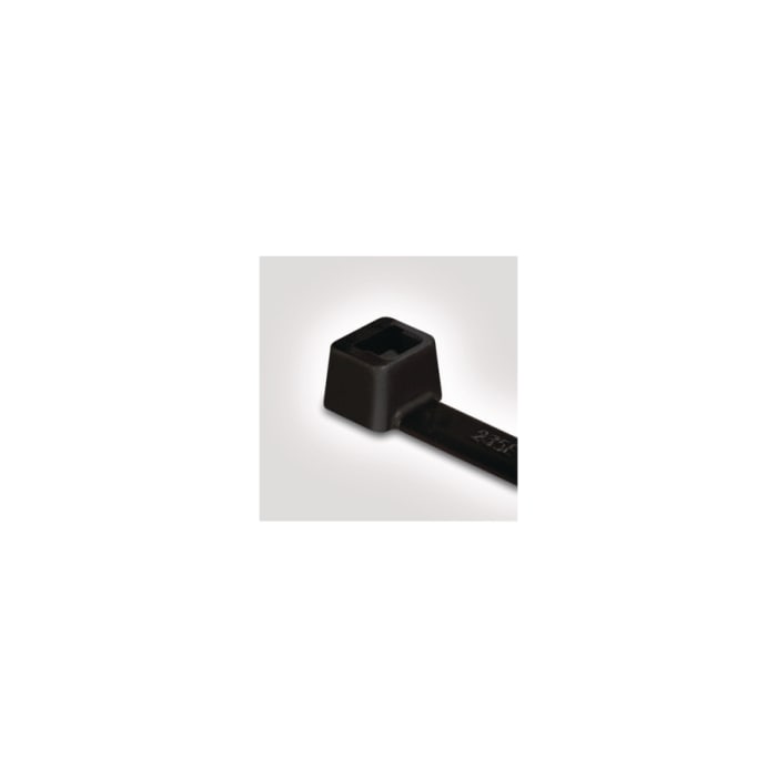 HellermannTyton Cable Tie, Releasable, 200mm x 4.6 mm, Black Polypropylene