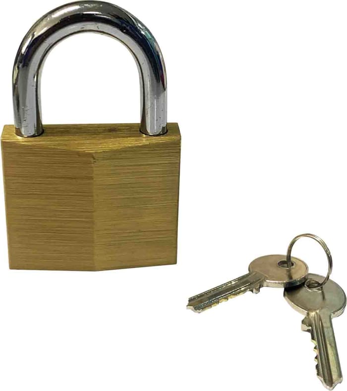 RS PRO Key Brass, Stainless Steel Padlock, Keyed Alike, 7.16mm Shackle, 47mm Body