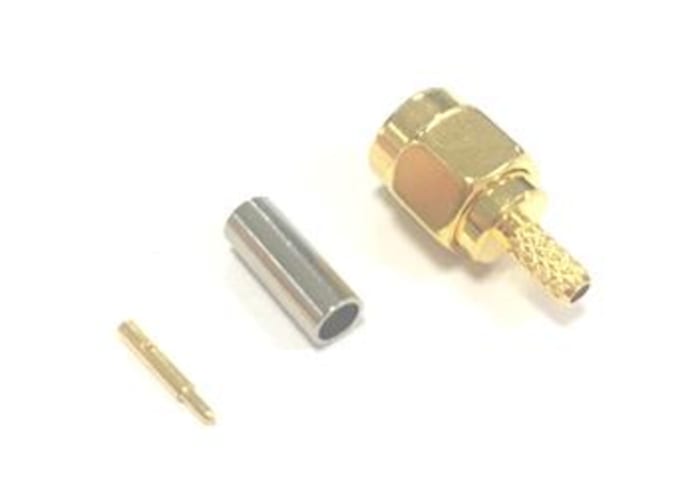 Connecteur SMA RS PRO Mâle Droit, raccordement A sertir 50Ω Montage sur câble