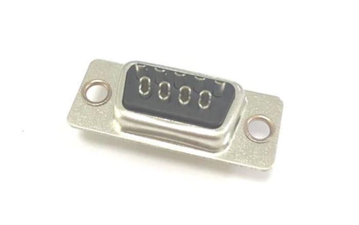 RS PRO 9 Way Panel Mount D-sub Connector Socket, 2.77mm Pitch, with Screw