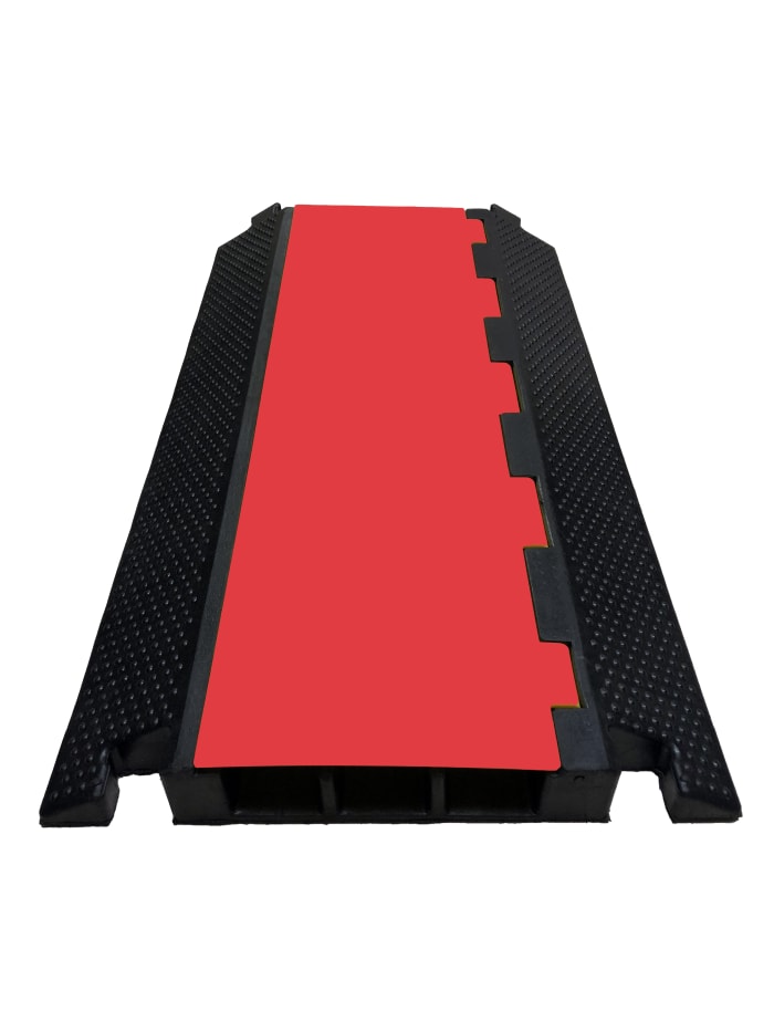 RS PRO 1m Black, Red Cable Cover in Rubber