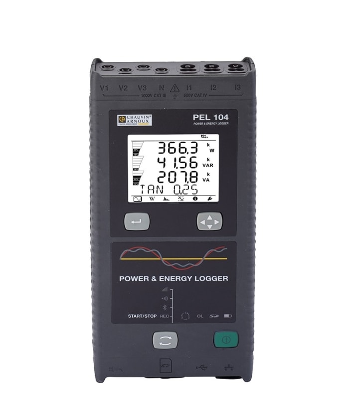 Chauvin Arnoux PEL104 Power & Energy Data Logger, Wi-Fi, 6 Input Channel(s)