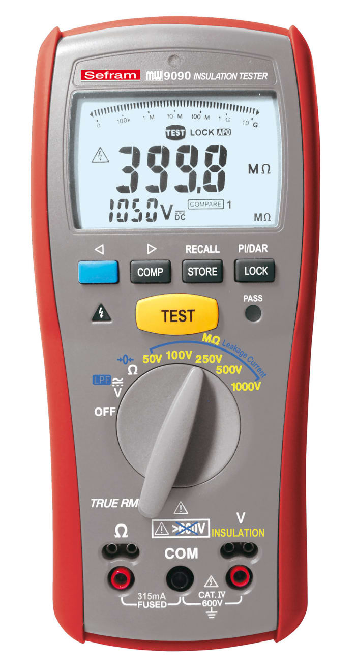 Testeur d'isolation Sefram 9090, 50V, 1000V