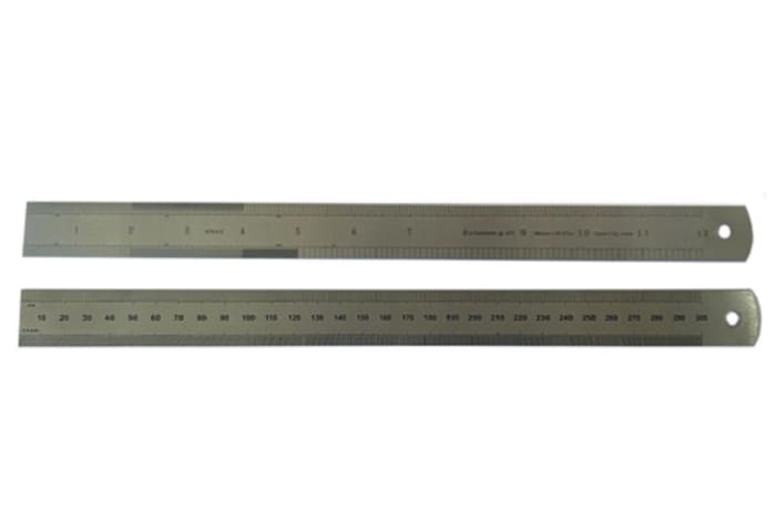 RS PRO 300mm Steel Imperial, Metric Ruler
