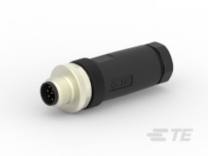 TE Connectivity Circular Connector, 8 Contacts, Free Hanging, M12 Connector, Plug, Male