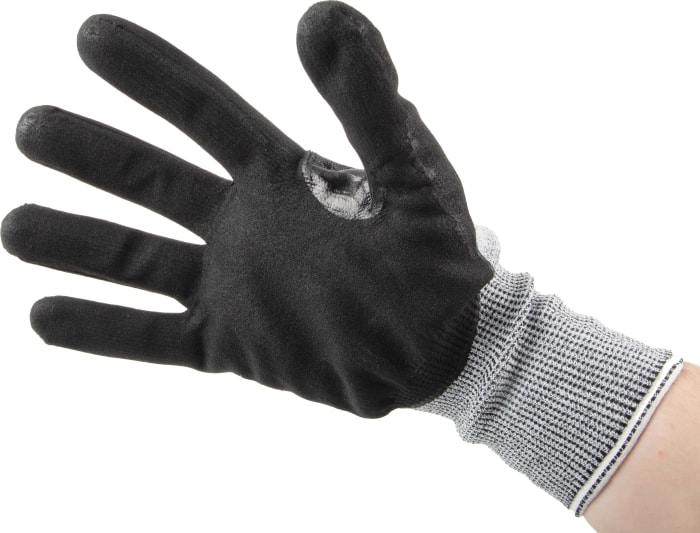 Pro Fit Black/Grey Cut Resistant Gloves, Size 7, Nitrile Foam Coating