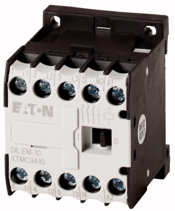 Eaton DILEM Contactor, 24 V dc Coil, 3-Pole, 9 A, 4 kW, 1NO